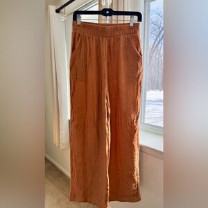 Blu Pepper Wide-Leg Pants in Rust Orange